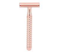 Double sécurité Premium Antislip Pandon Zinc Alloy Body Ergonomic Design for Men Rasage Smooth Précise Epilation Tool Manual Washable Durable (Cuivre)