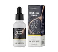 Double Sérum Anti-Âge au Riz Noir 30ml, Hydratation Profonde, Stimulation du Collagène, Améliore l'Élasticité et Réduit les Ridules, Protection Antioxydante, Pour une Peau Repulpée et Raffermie