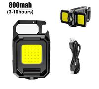 Double-sided 800Mah 5PCS Mini lampe de poche LED aste par USB, lampes de travail, IPtage, étanche, porte-clés, lanterne, camping en plein air, randonnée, 1000lm ""Nipseyteko