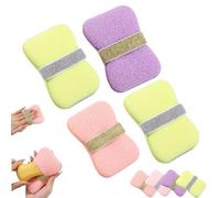 Double-Sided Bath Foaming Bag,2 in 1 Bathroom Soap Sponge Bath Sponges,with Quick Lather & Reusable Mesh, Portable Net Sponges for Shower, Travel & Home Use (4pcs-colour mixture3)
