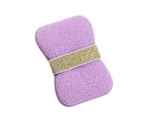 Double-Sided Bath Foaming Bag, 2 in 1 Bathroom Soap Sponge with Luxurious Lather & Reusable Mesh for Shower Travel & Home Use (Purple)