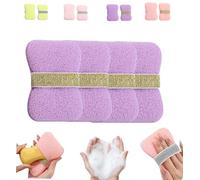 Double Sided Bath Foaming Bag,2-in-1 Double Sided Exfoliating Bath Sponges Set,Portable Anti Slip Exfoliating Sponge Soap for Travelling at Home,Cleansing Face Body