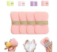 Double Sided Bath Foaming Bag,2-in-1 Double Sided Exfoliating Bath Sponges Set,Portable Anti Slip Exfoliating Sponge Soap for Travelling at Home,Cleansing Face Body