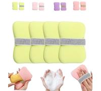 Double Sided Bath Foaming Bag,2-in-1 Double Sided Exfoliating Bath Sponges Set,Portable Anti Slip Exfoliating Sponge Soap for Travelling at Home,Cleansing Face Body