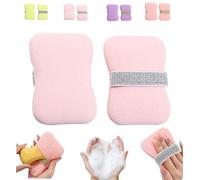 Double Sided Bath Foaming Bag,2-in-1 Double Sided Exfoliating Bath Sponges Set,Portable Anti Slip Exfoliating Sponge Soap for Travelling at Home,Cleansing Face Body