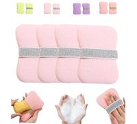 Double Sided Bath Foaming Bag,2-in-1 Double Sided Exfoliating Bath Sponges Set,Portable Anti Slip Exfoliating Sponge Soap for Travelling at Home,Cleansing Face Body