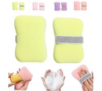 Double Sided Bath Foaming Bag,2-in-1 Double Sided Exfoliating Bath Sponges Set,Portable Anti Slip Exfoliating Sponge Soap for Travelling at Home,Cleansing Face Body