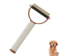 Double Sided Dematting Comb for Cats & Dogs - Non-Slip ABS Handle with Stainless Steel Blades, Removes Mats, Knots & Loose Undercoat, Reduces Shedding, Safe for All Hair Types