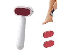 Double-Sided Foot Scraper, 2-in-1 Foot File and Callus Remover (Red) | Dual-sided scraper and smoothing file, replaceable heads, ABS and stainless steel, use after soaking, rinse-clean design