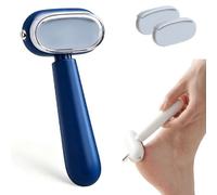 Double-Sided Foot Scraper for Callus Removal with 2 Replace Blades (Blue) | Includes Removable and Washable Replacement Cutting Heads, Robust ABS Handle, for Dead Skin On The Feet, Keratin