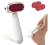 Double-Sided Foot Scraper for Callus Removal with 2 Replace Blades (Red) | Includes Removable and Washable Replacement Cutting Heads, Robust ABS Handle, for Dead Skin On The Feet, Keratin