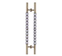 Double Sided H-Shape Replacement Barn Door Handles,Modern Large Pull and Push Sliding Door Handle, 24 32 40 47 Inch Long(Light Coffee,100cm/39.4in)