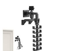 double-sided hook rack - Key Hook | no-drill wall-mounted organizer | Adhesive Towel Hooks | Robot Shape Space-Saving Hanger, Multipurpose Rack for Backpack Closet Purse Clothes Entryway Belt