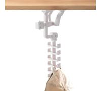 double-sided hook rack - Key Hook | no-drill wall-mounted organizer | Adhesive Towel Hooks | Robot Shape Space-Saving Hanger, Multipurpose Rack for Backpack Closet Purse Clothes Entryway Belt