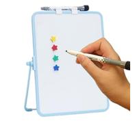 Double-Sided Magnetic Desktop Whiteboard, Tabletop Memo Notepad with Stand | Portable Dry Erase Board with Markers and Eraser, Ideal for Workplace, School, Kitchen, and Home Office Classrooms and Desks