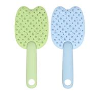 Double Sided Massaging Dog Brush, Portable Cat Grooming Brush, Gentle Pet Grooming Brush, Soft Grooming Brushes 3.15x7.87 Inches for Cats, Dogs, Pets, Home, Travel Use (2 Pieces)