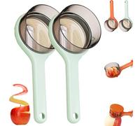 Double-Sided Stainless Steel Blade Peeling Knife with Storage Box, 2025 New Fruit And Vegetable Peeler With Container, Veggie Peeler, Potato Peelers, Multi-Function Peeler For Home Kitchen (Green*2)