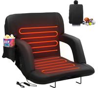 Double siège dorsal chauffé pour chaise longue portable dans le stade - Solution de siège confortable pour les tribunes