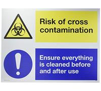 Double signe risque de contamination croisée Assurez-vous que tout est nettoyé avant et après utilisation