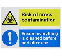 Double signe risque de contamination croisée Assurez-vous que tout est nettoyé avant et après utilisation