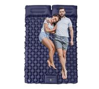 Double Sleeping Pad, Inflatable Camping Mat, Outdoor Trekking Mattress, Built-In Pillow Support, Compact Foldable Design, Ideal for Comfortable Rest During Hiking, Travel, or Tent Adventures