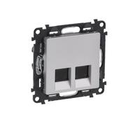 Double socket informatique RJ45 Cat 5e. UTP Valena Life Legrand - Crème