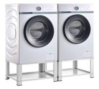 Double socle Cremlingen avec étagère pour lave-linges séche-linges 127 x 54 x 31 cm [en.casa]