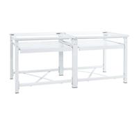 Double socle pour machine à laver - VIDAXL - étagères coulissantes blanc CC46876712