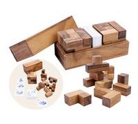 Casse Tete En Bois Soma Cube Double - 2 Joueurs, 60 Cartes, Des 10 Ans