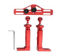 Double stabilisateur de Support de Lampe de Poche de plongée Portable pour Support de caméra de Sport sous-Marin (Rouge)