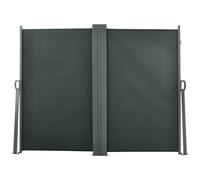 Outsunny Double Store latéral Brise-Vue paravent rétractable dim. 6L x 1,60H m Polyester Anti-UV Gris