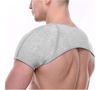 Double Support D’épaule Attelle Compression Ceinture Diagonale pour Luxation Arthrite Douleur épaule Enveloppement épaule Soins De L’épaule, Light Grey, S