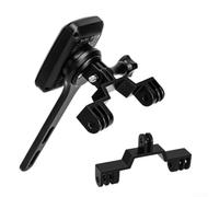 Double support de caméra de vélo en aluminium CNC avec adaptateur pour chevalet Noir