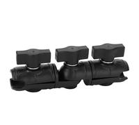 Double support de prise composite avec bras pivotant à 360 ° double douilles à billes de 2,5 cm pour motos, voitures, tracteurs, chariots élévateurs