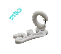 Double support de tuyau de plongée avec boucle à crochet Lumineusement Scubas Support de tuyaux de plongée Clip pour accessoires de plongée avec tuba Double BCD Clip de tuyau avec boucle à mousqueton