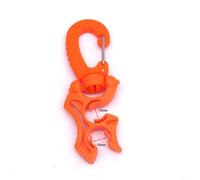 Double support de tuyau de plongée avec clip rotatif pour console régulateur BCD, collier de serrage basse ou haute pression en nylon, noir, jaune, orange (orange, 10 x 10 mm)