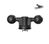 Double support en T à boule de 2,5 cm, adaptateur de 25 mm avec revêtement en caoutchouc avec joint antidérapant, compatible avec les supports RAM, YakAttack et SlideTrax, base multi-appareils pour
