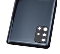 Double Sure Coque arrière de rechange en plastique noir pour Samsung Galaxy A51 5G SM-A516F avec cadre d'objectif arrière, adhésif prédécoupé et kit d'outils