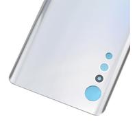 Double Sure Coque arrière de rechange en verre argenté pour LG Velvet Velvet 5G UW avec adhésif prédécoupé et kit d'outils