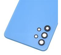 Double Sure Superbe coque arrière de rechange en plastique bleu pour Samsung Galaxy A32 5G SM-A326B avec cadre d'objectif arrière, adhésif prédécoupé et kit d'outils