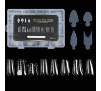 Double système d'ongles transparent et entièrement couvrant - Autocollant French Tip - Forme d'art en gel UV - Embouts artificiels pour extension - Forme double pour poly UV pour orteils