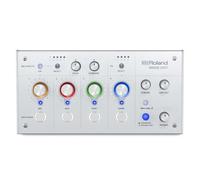 Double table de mixage de gaming BRIDGE CAST Roland version blanc glacé | Une interface de streaming audio pro avec table de mixage pour le jeu en ligne | DSP matériel 32 bits | Connectique USB-C