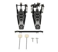 Double tambour pédale lourd en aluminium ALLIAGE puissant à battre la tension réglable Anti Slip Bass Jazz Drum Pédale pour les batteurs et débutants professionnels