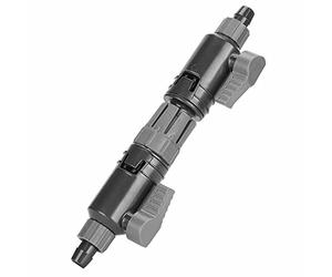 Double Tap Aquarium Filter Connector with Water Control Valve, Arrow