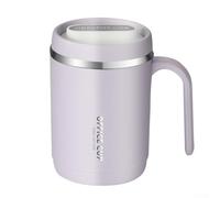 Double tasse à café anti-brûlure anti-fuite et isolation sous vide avec construction en acier inoxydable et poignée confortable pour un usage quotidien (violet)