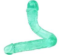 double tête Large Gơdé Śéx Femme XXL Göd Réalîśte Gödëś ànàle Vëntouse Göd pour Homme Sîlicön e Śóuple Gódémîché pour Fémmé Và ét Vîént Puîssànt A/Green/56cm/22in