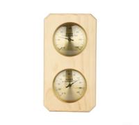 Double thermo-hygromètre mural pour sauna et environnements intérieurs, moniteur précis de température et d'humidité avec boîtier en bois, grand format de visualisation facile 0-120 °C, 0-100 % RH