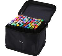 Double Tipp Markers Kit Corps de stylo noir 80 couleurs DIY mélange de couleurs art portable pour peindre