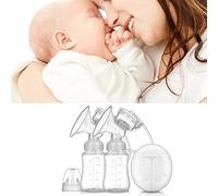 Double tire-lait électrique, 18 réglages réglables avec 5 pétales de massage doux, ultra silencieux, rechargeable par USB, sans BPA, pour la maison et les voyages, design compact et portable