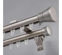 Double tringle en aluminium 100600 cm pour rideaux gris 1,4 m / 4.6ft Installation et design faciles